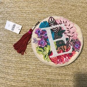 Anna Harlow Russo x Anthropologie Beaded Monogram E Pouch